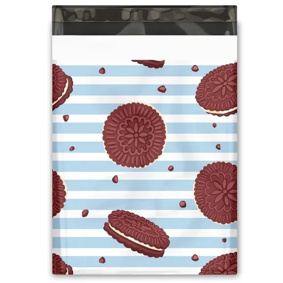 50 10X13 Poly Mailers Cookies And Stripes, Shipping Envelopes PRICE IS FIRM - Picture 4 of 4